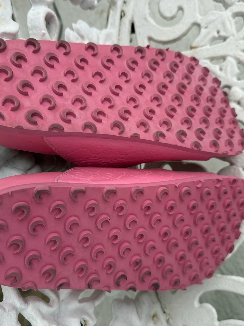 Marine Serre square toe slides